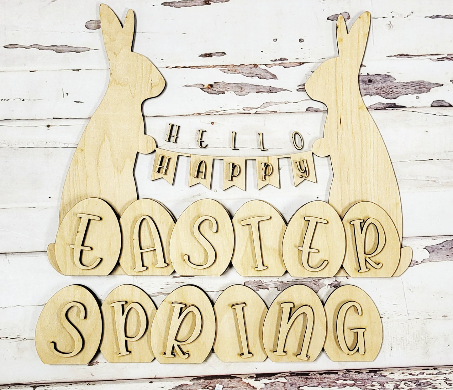 Happy Easter Spring Shelf Sitter DIY Kit