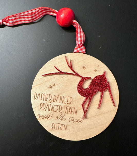 Santa's Reindeer Ornament