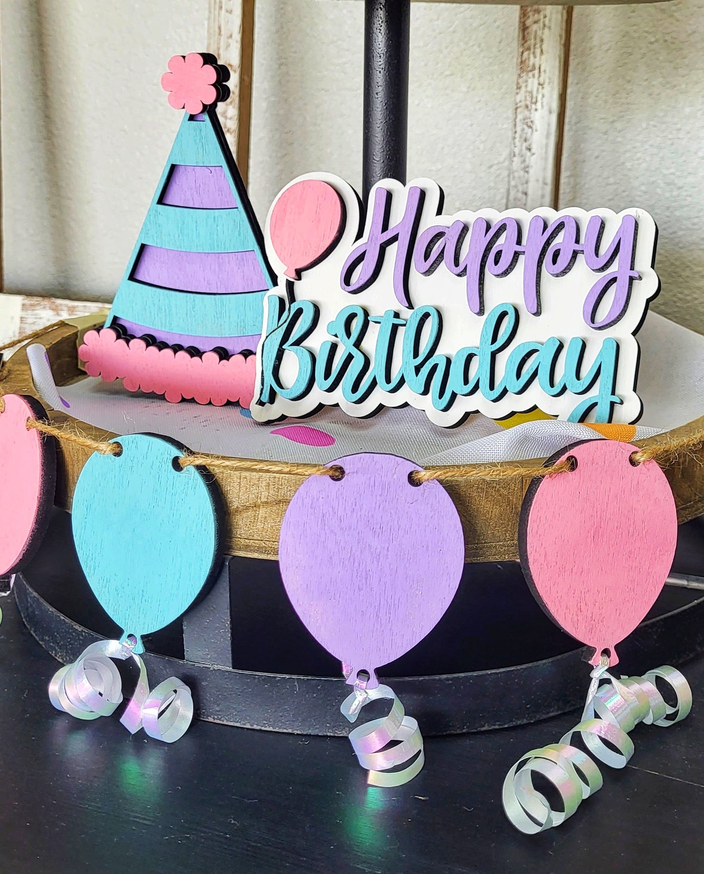 Happy Birthday Tiered Tray DIY Kit