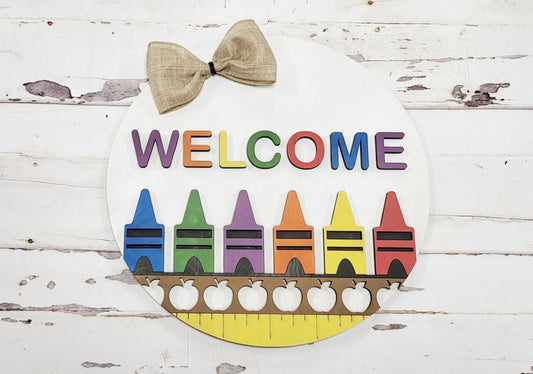 Welcome School Supply Sign DIY Kit