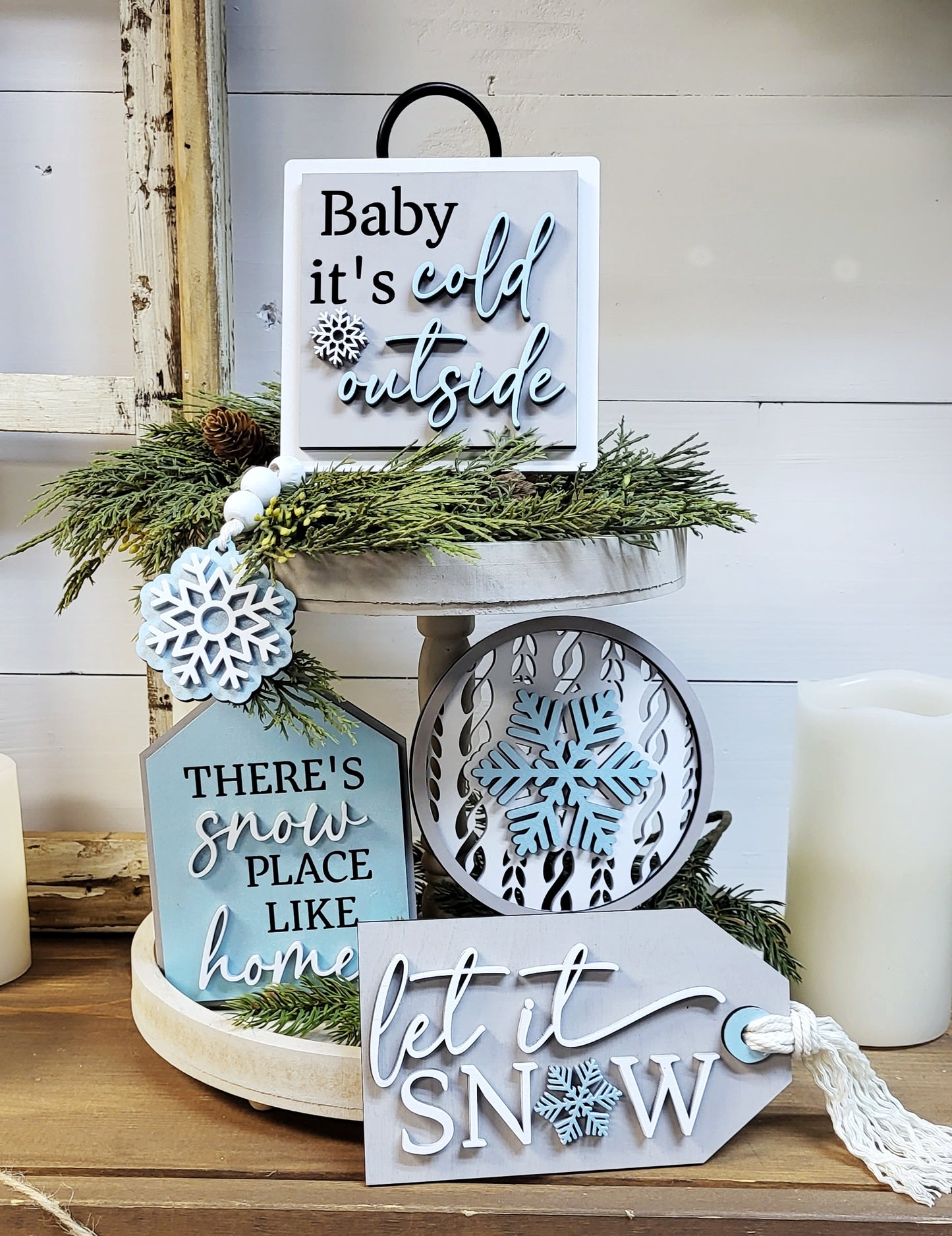 Baby It's Cold Outside Tiered Tray DIY Kit