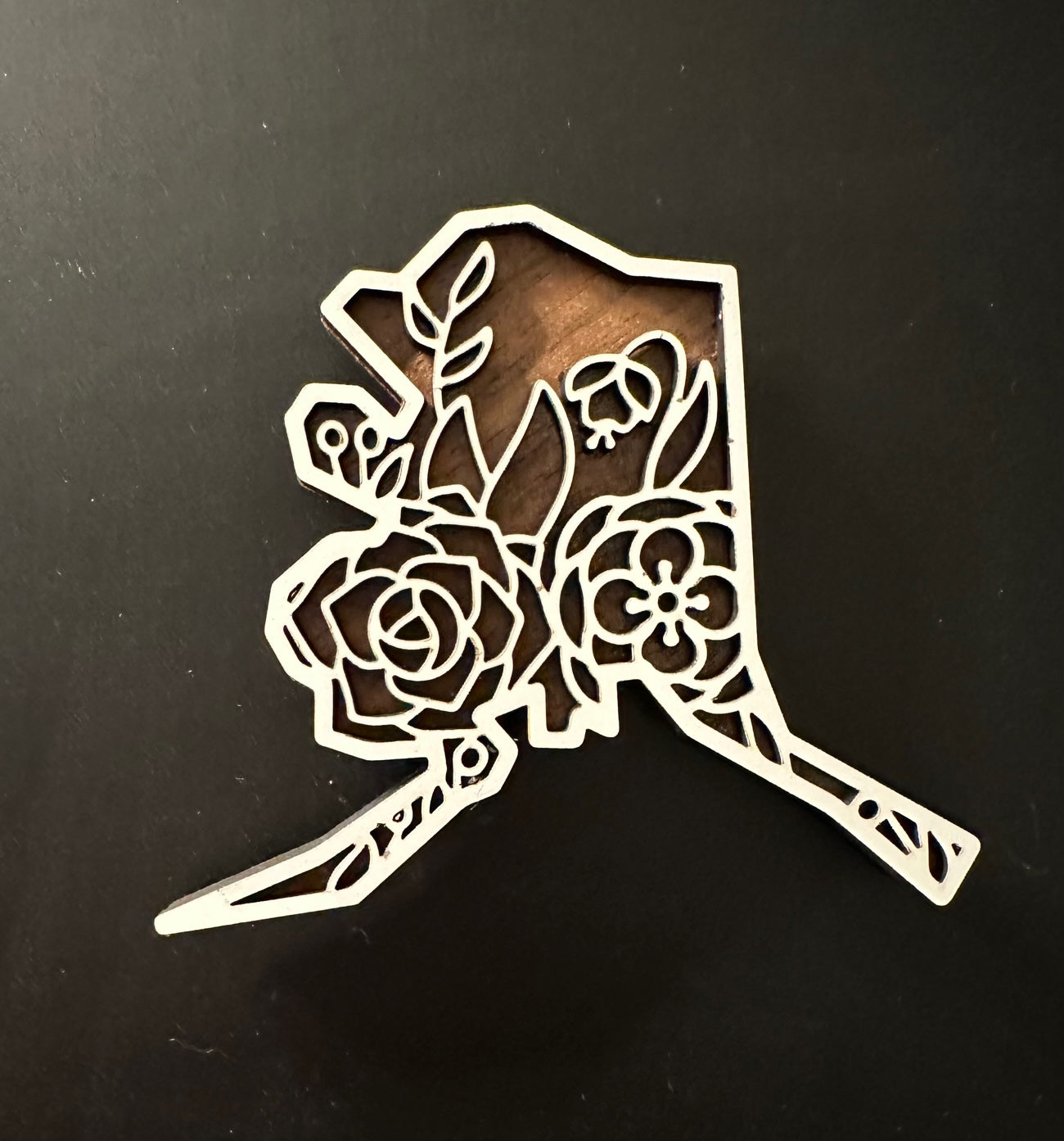 Floral Home State Magnet