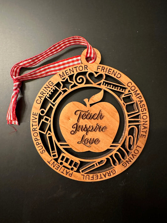 Teach Inspire Love Ornament