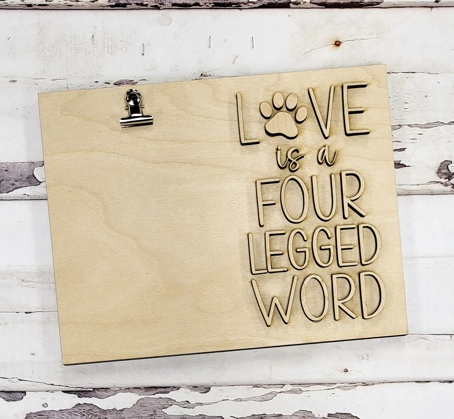 Love is a Four Legged Word Photo Holder DIY Kit