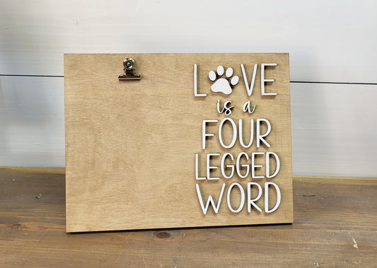 Love is a Four Legged Word Photo Holder DIY Kit