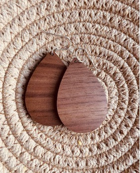 Classic Cork +  Wood Drop Earring